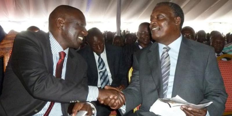 File image of President William Ruto and Cyrus Jirongo.